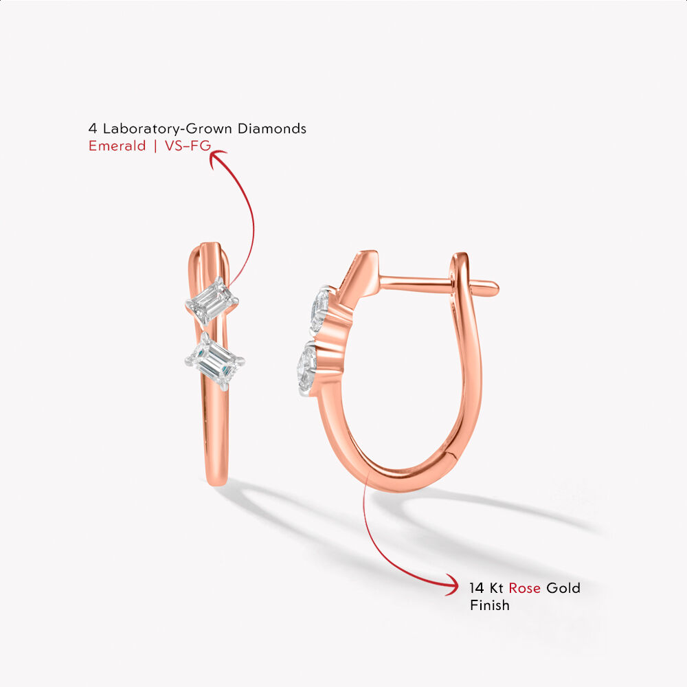 Emerald In A Hoop Earrings,,hi-res image number null