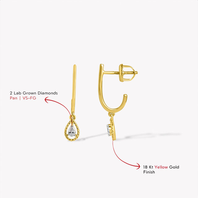 Finish Strong J Hoop Earrings,,hi-res image number null