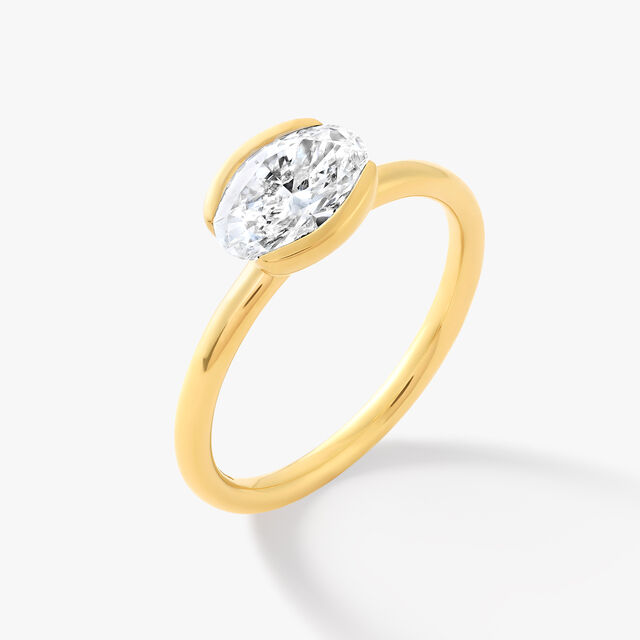 Elysia Oval Half Bezel Ring,,hi-res image number null