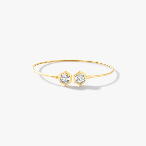 Twin Hexagon Bangle