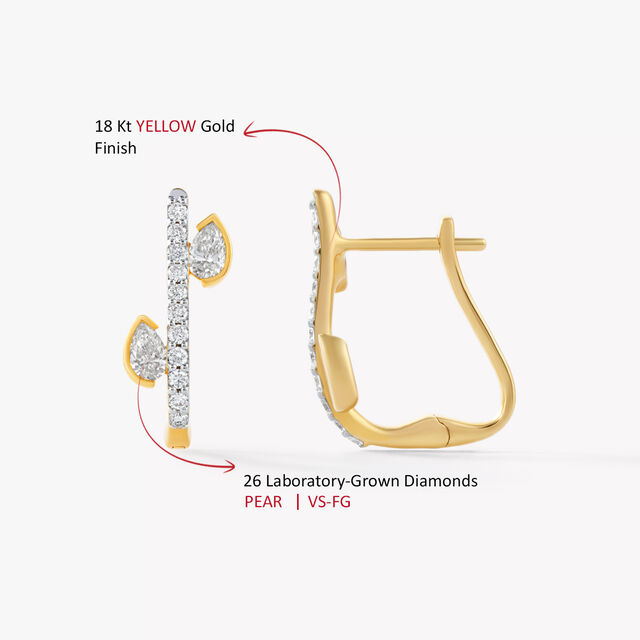 Chic Muse J Hoop Earrings,,hi-res image number null