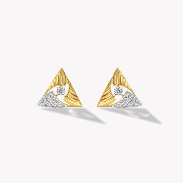 Tilted Triangle Stud Earrings,,hi-res image number null
