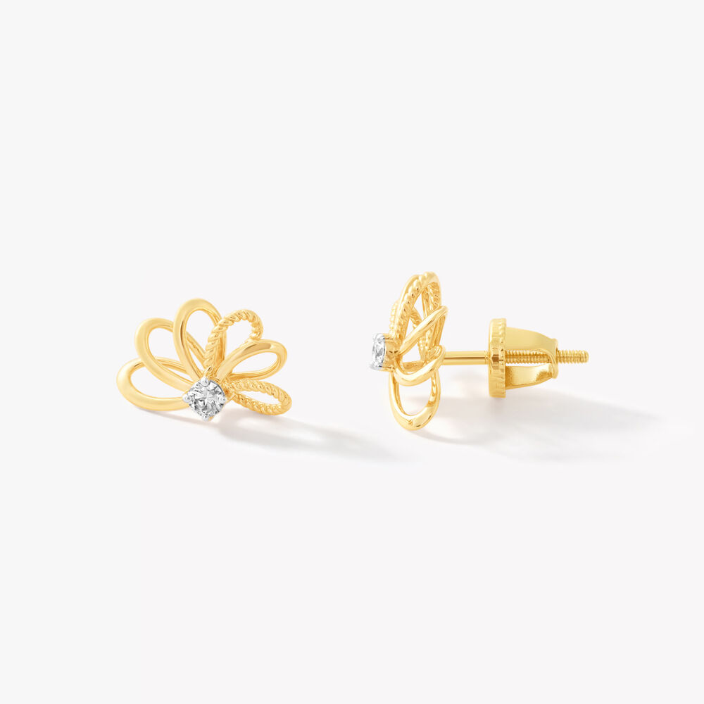 Twisted Daisy Stud Earrings,,hi-res image number null