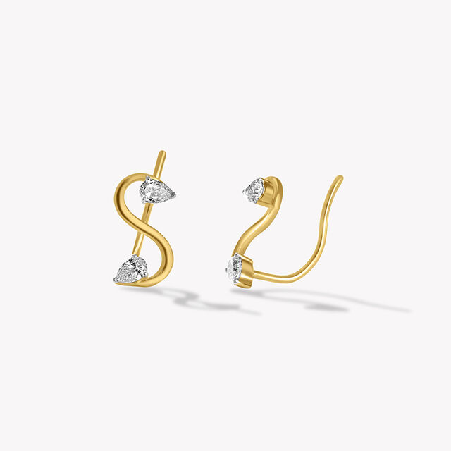 S Curve Takeover Ear Climber,,hi-res image number null