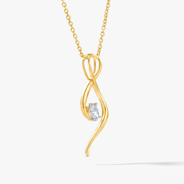 Oval In Motion Pendant with Chain,,hi-res image number null