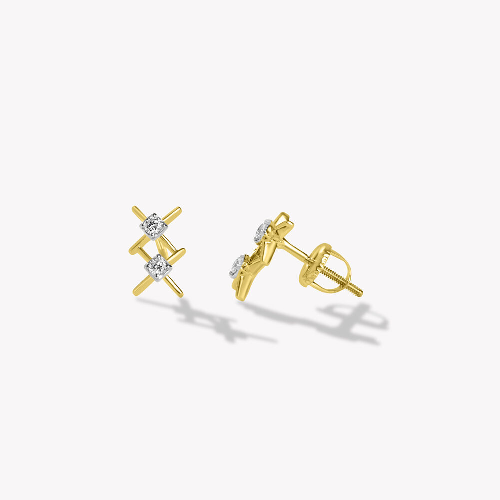 Criss Cross Stud Earrings,,hi-res image number null