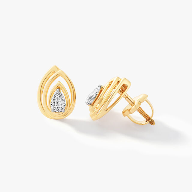 Aureon Pear Glow Studs,,hi-res image number null