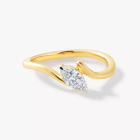 Marqelle Curve Solitaire Ring
