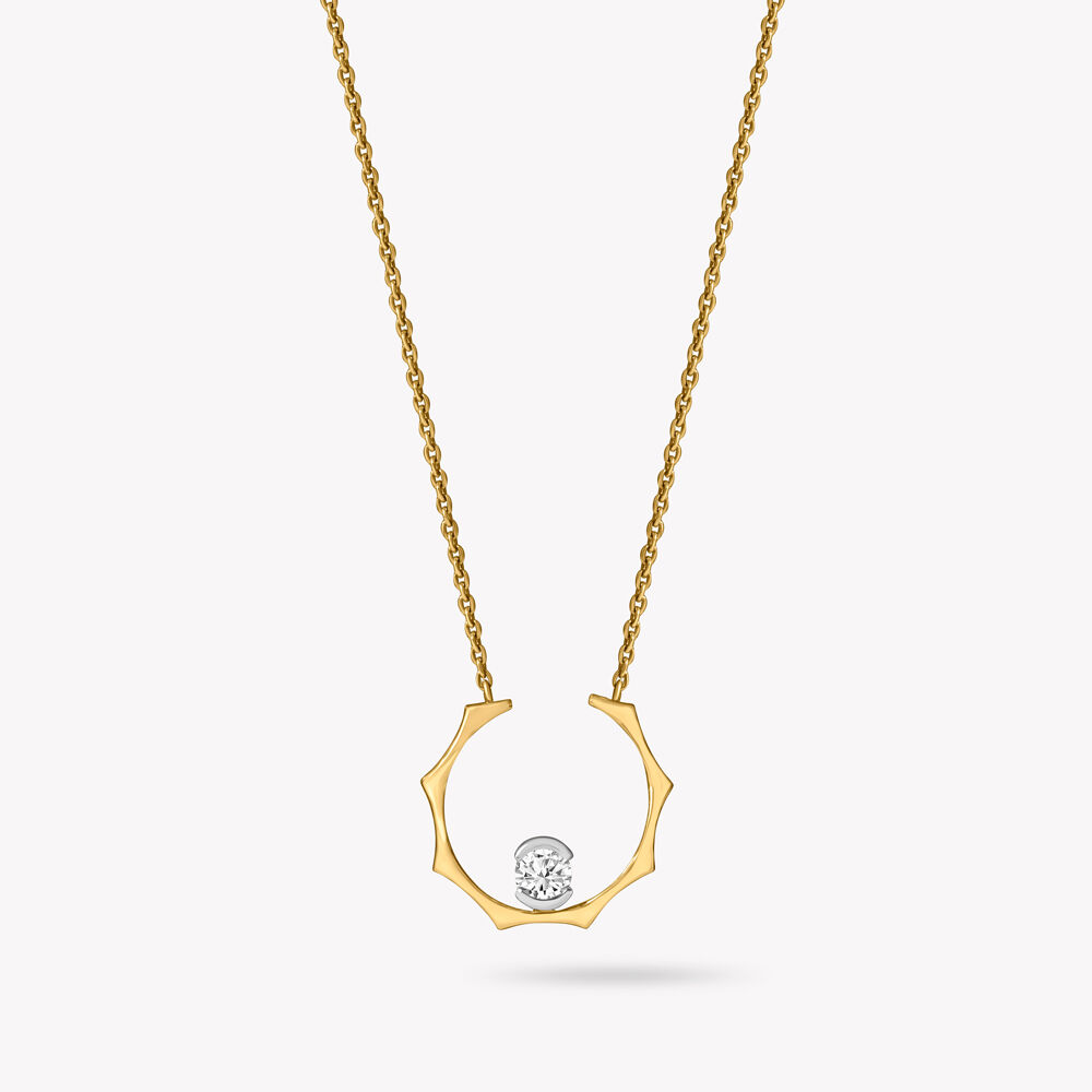 Cut Through The Curve Pendant With Chain,,hi-res image number null