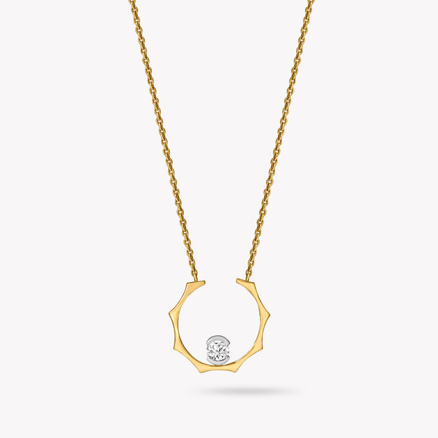 Cut Through The Curve Pendant With Chain,,hi-res image number null
