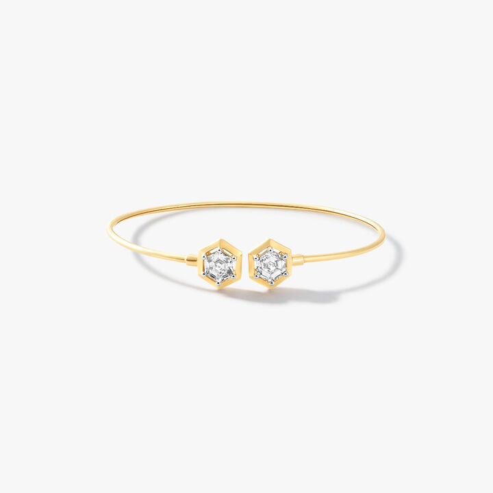 Twin Hexagon Bangle