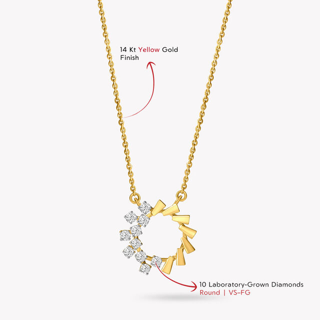 Glow Vs Gold Pendant With Chain,,hi-res image number null