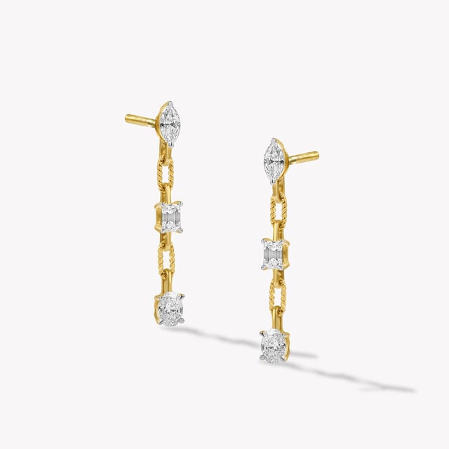 Cut By Cut Drop Earrings,,hi-res image number null