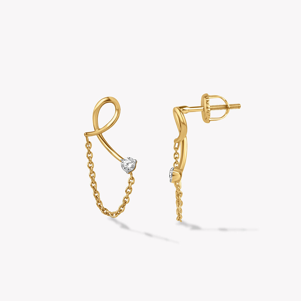 Hooked And Flowing Drop Earrings,,hi-res image number null