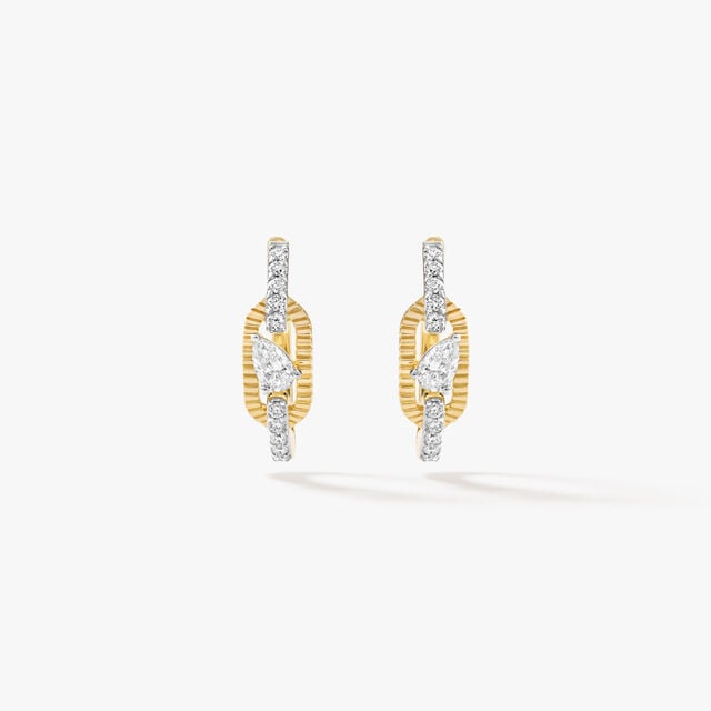 Tilted Pear Hoop,,hi-res image number null