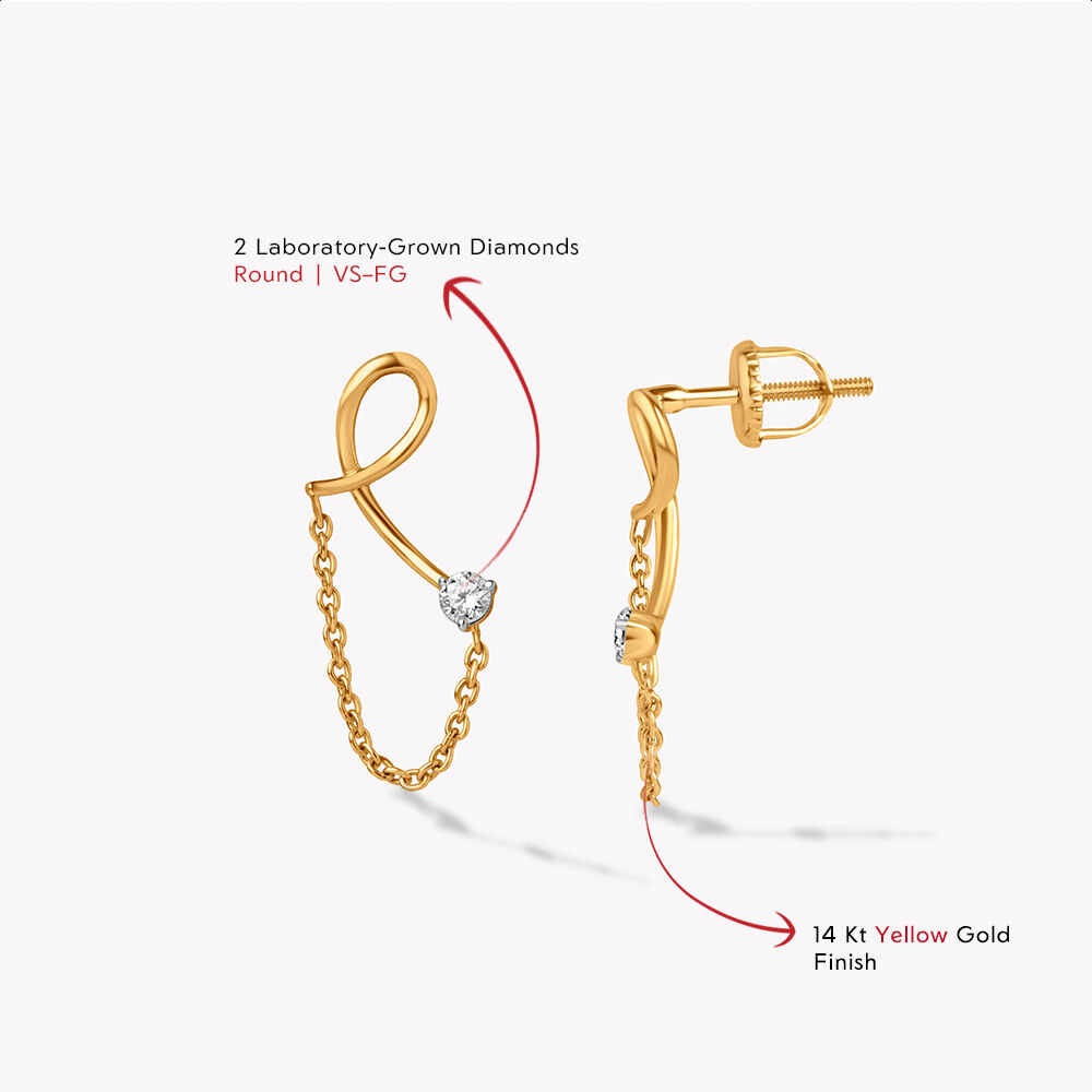 Hooked And Flowing Drop Earrings,,hi-res image number null
