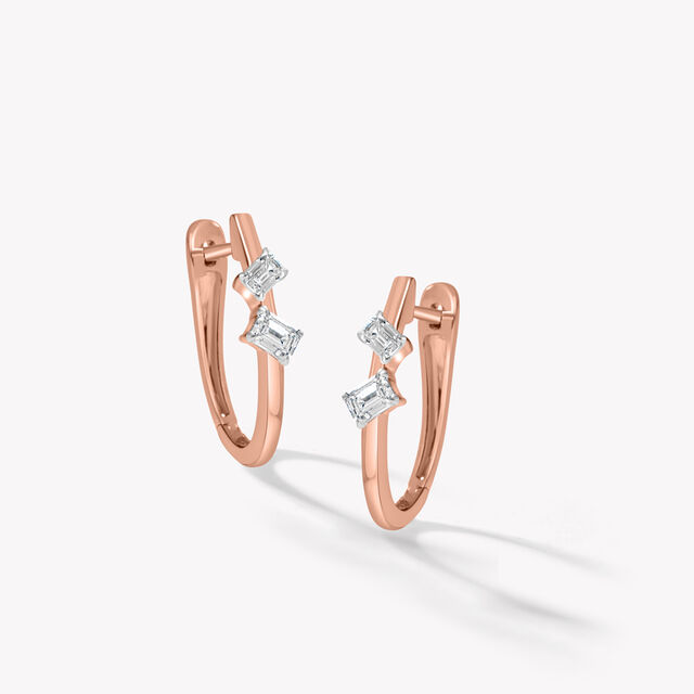 Emerald In A Hoop Earrings,,hi-res image number null