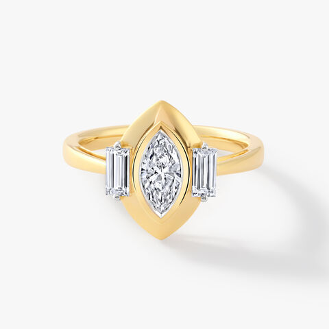 Regal Marquise Baguette Ring