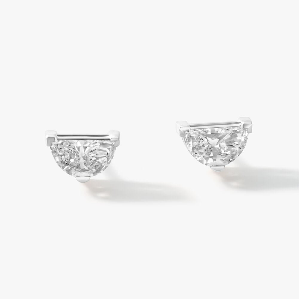 Half Moon On Purpose Stud Earrings,,hi-res image number null