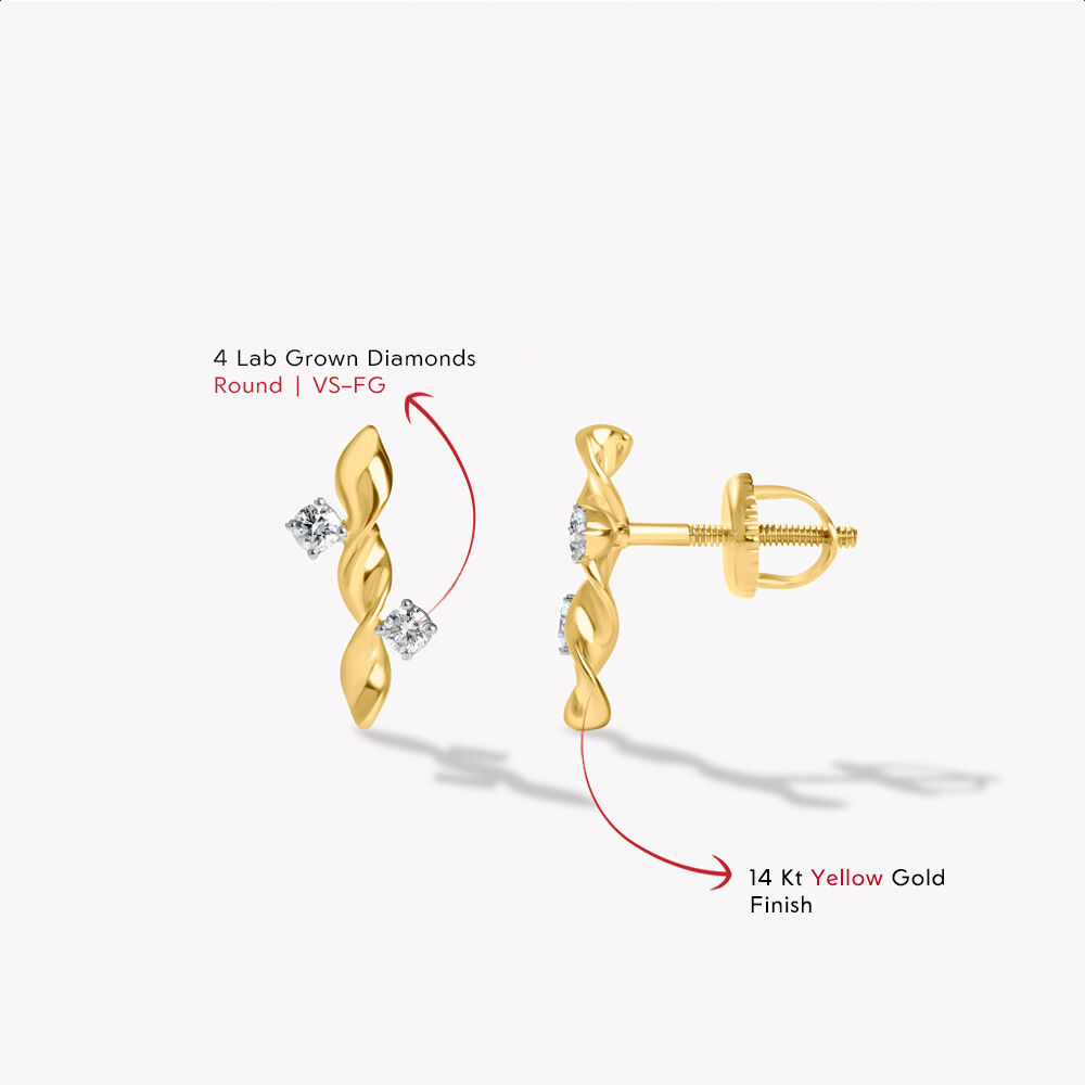 Twist Beat Stud Earrings,,hi-res image number null