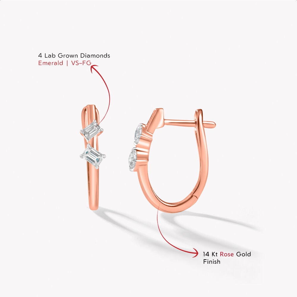 Emerald In A Hoop Earrings,,hi-res image number null