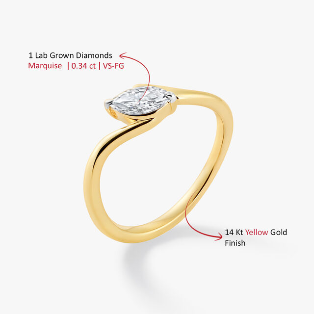 Marqelle Curve Solitaire Ring,,hi-res image number null