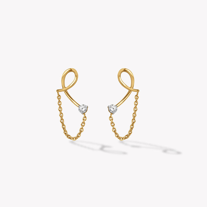 Hooked And Flowing Drop Earrings
