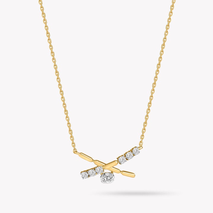 Cross My Lines Pendant With Chain