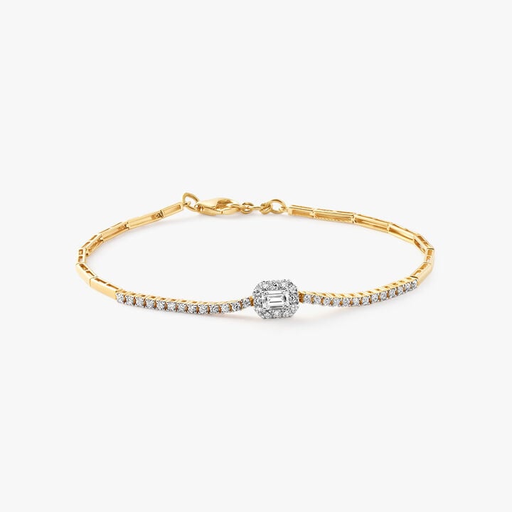 Emeraldia Halo Line Bracelet