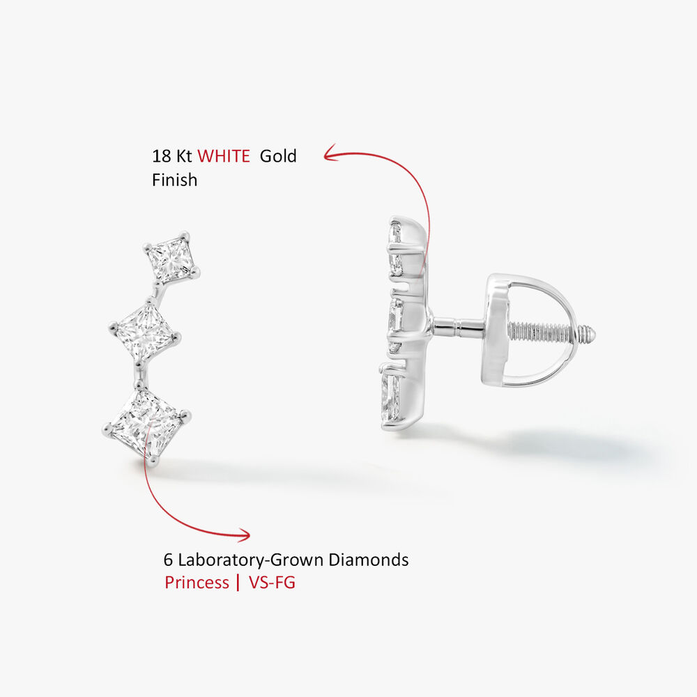 Climb Sideways Stud Earrings,,hi-res image number null