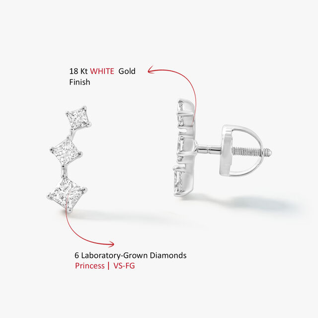 Climb Sideways Stud Earrings,,hi-res image number null