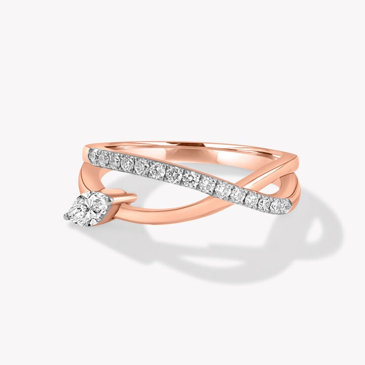 Crossed Lines Ring