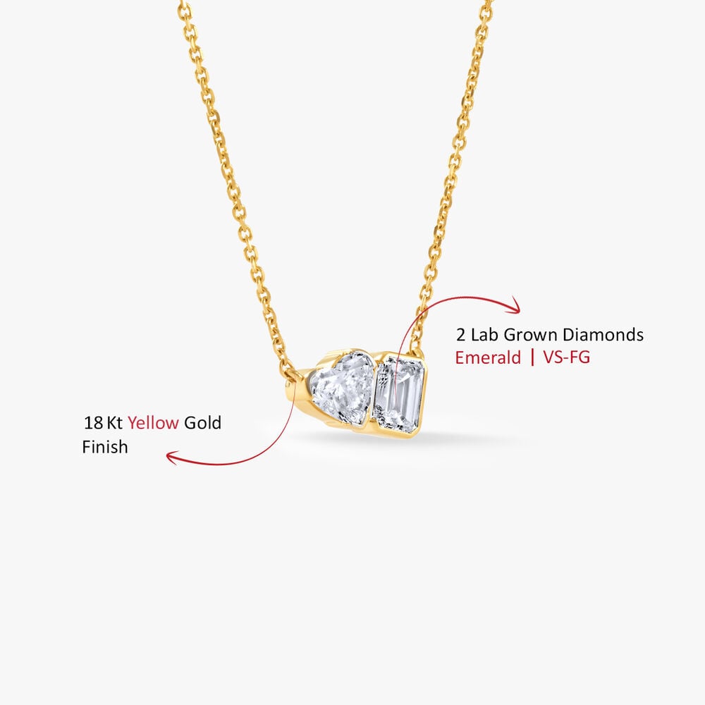 Heart Meets Emerald Pendant with Chain,,hi-res image number null