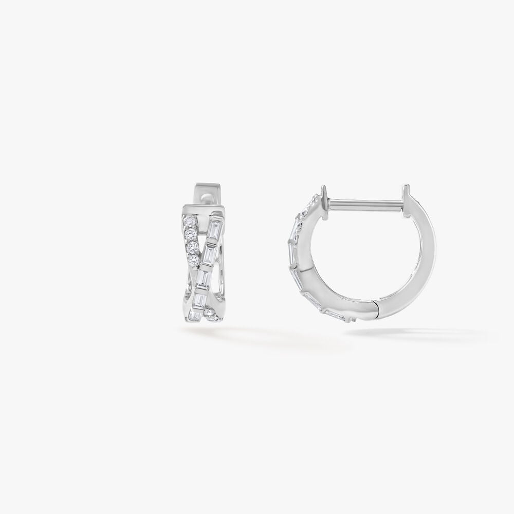 Baguette Hoop Earrings,,hi-res image number null
