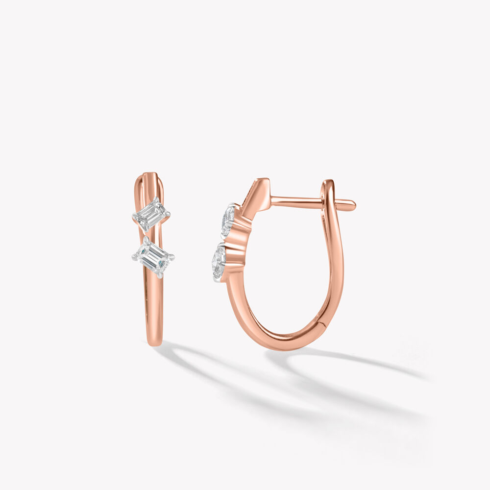 Emerald In A Hoop Earrings,,hi-res image number null