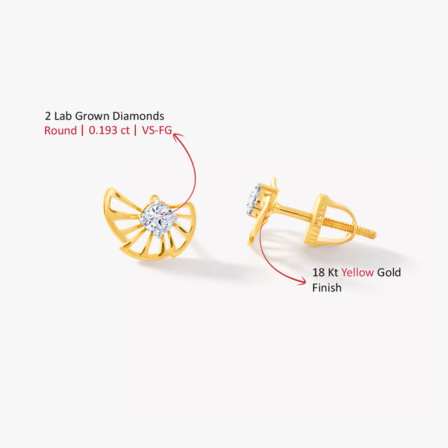 Aureline Fan Studs,,hi-res image number null