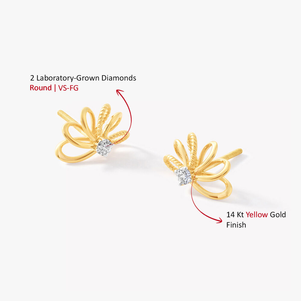 Twisted Daisy Stud Earrings,,hi-res image number null