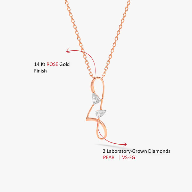 Offbeat Pear Pendant With Chain,,hi-res image number null