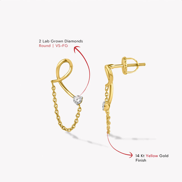 Hooked And Flowing Drop Earrings,,hi-res image number null