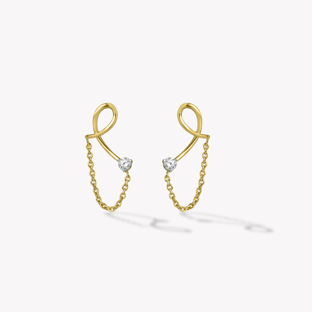 Hooked And Flowing Drop Earrings,,hi-res image number null