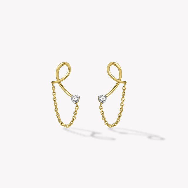 Hooked And Flowing Drop Earrings,,hi-res image number null