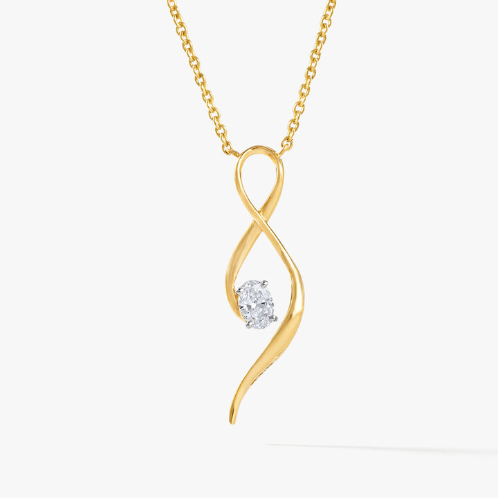 Oval In Motion Pendant with Chain