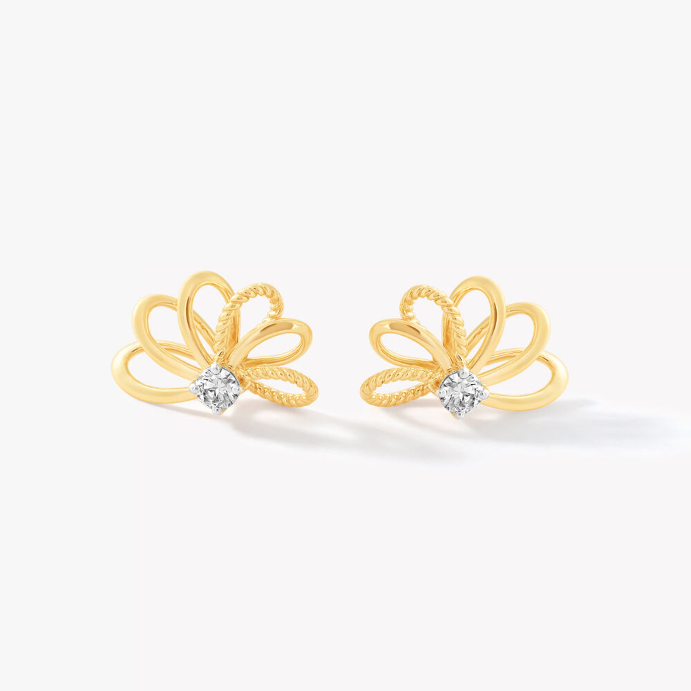 Twisted Daisy Stud Earrings,,hi-res image number null