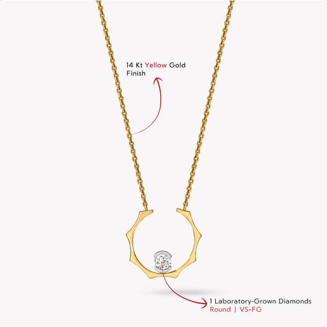 Cut Through The Curve Pendant With Chain,,hi-res image number null