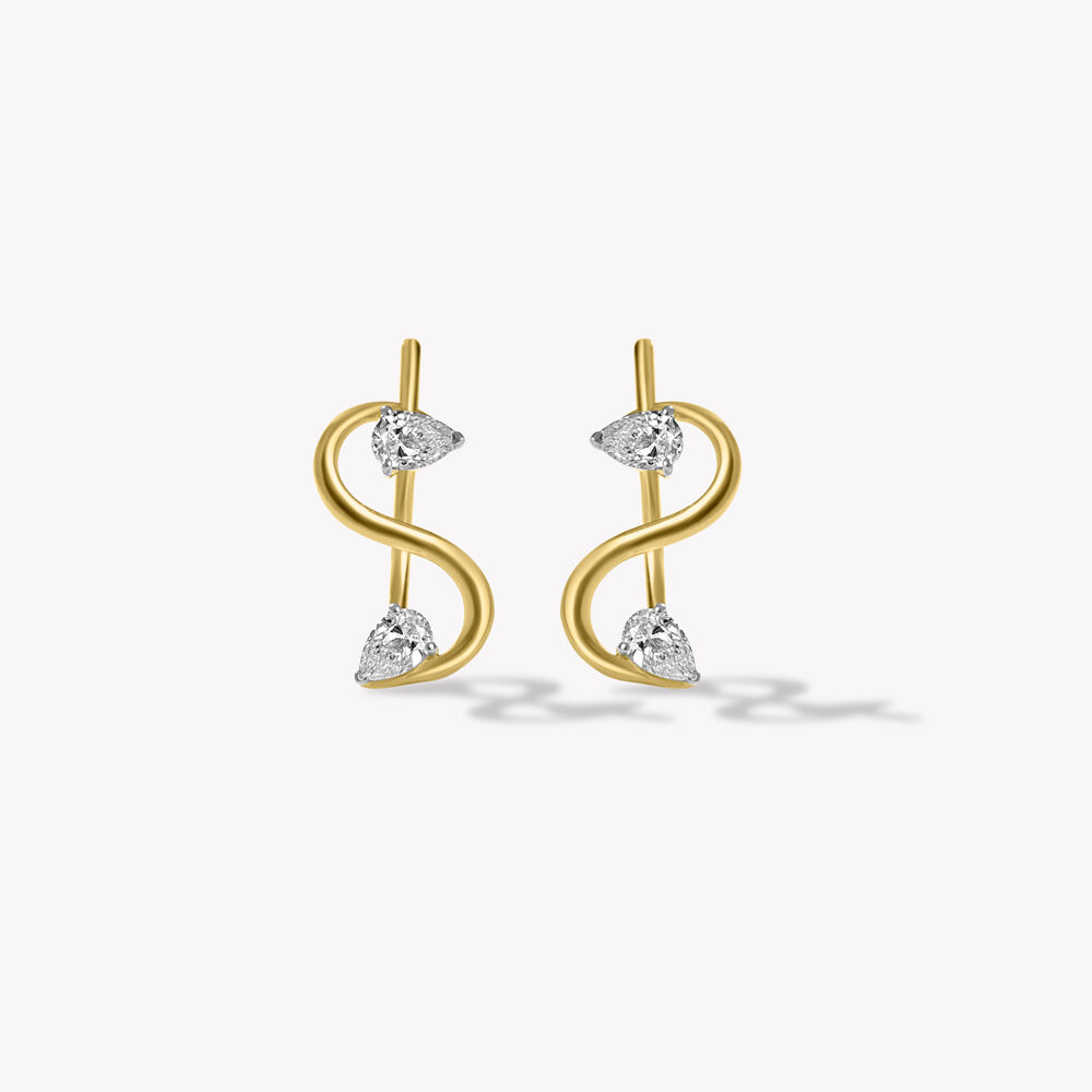 S Curve Takeover Ear Climber,,hi-res image number null