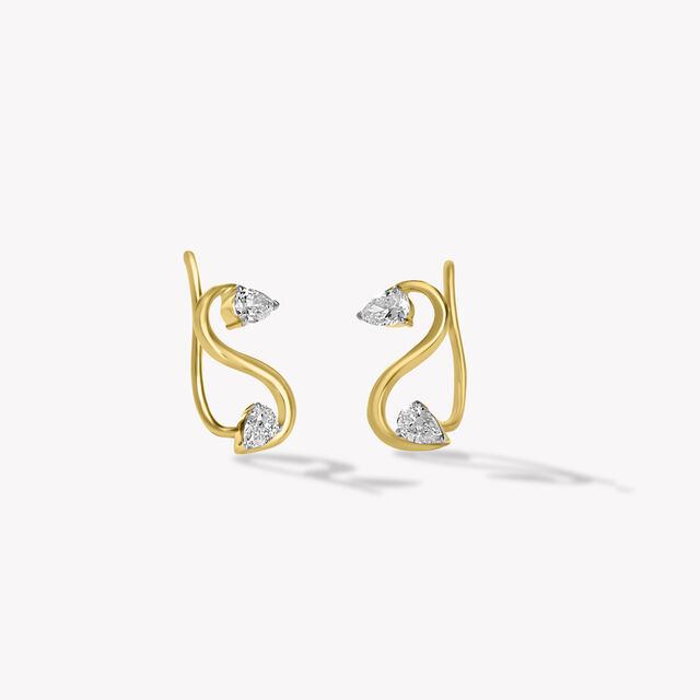 S Curve Takeover Ear Climber,,hi-res image number null