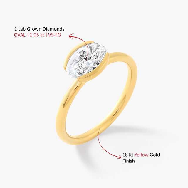 Elysia Oval Half Bezel Ring,,hi-res image number null