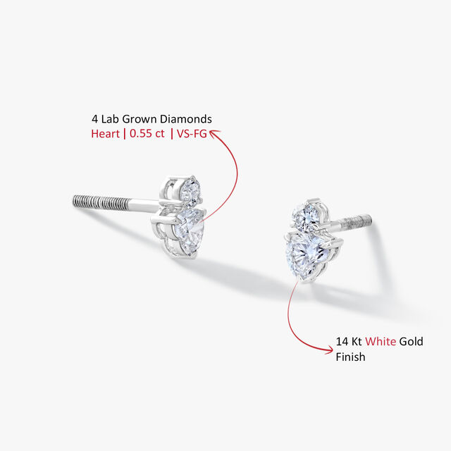 Amora Heartshine Studs,,hi-res image number null