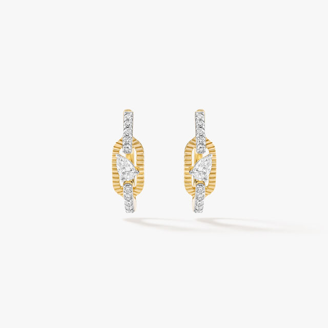 Tilted Pear Hoop,,hi-res image number null