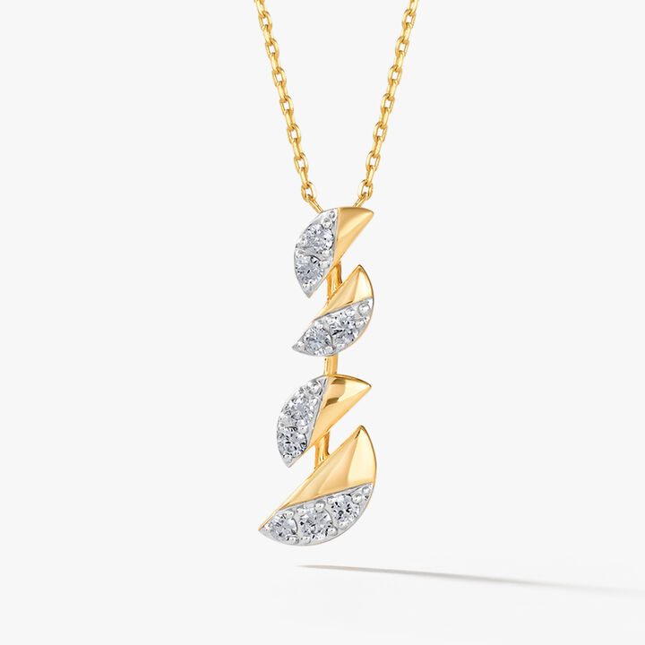 Crescent Rhythm Pendant with Chain